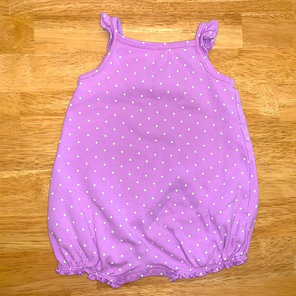 Carter’s polka dot purple shark romper 💜🦈 - Picture 2 of 5